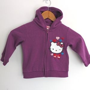 Hello Kitty Sanrio Fleece Hoodie Purple Size 18-24
